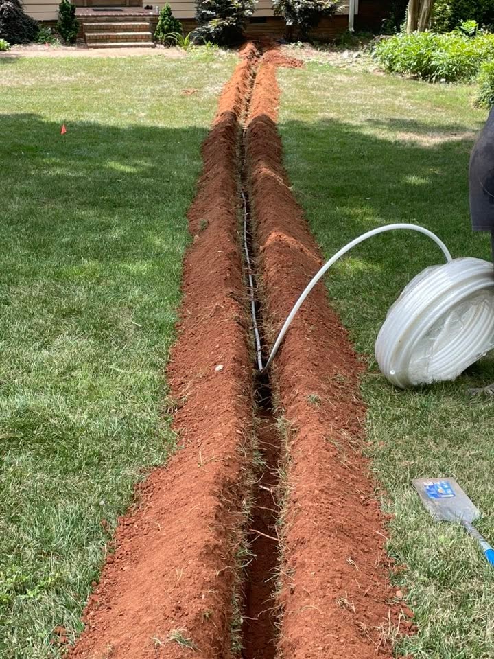 Outdoor sewer line repair
